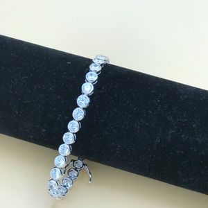 Sterling Silver Round Diamond Tennis Bracelet.